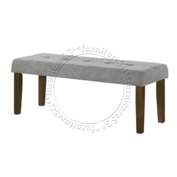(CLEARANCE)  - Xandra Fabric Cushion Dining Bench (Grey)